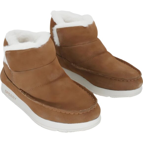 Sperry Women's Mocsider Bootie Winter Boot in Tan, Size 5 - Picture 4 of 6